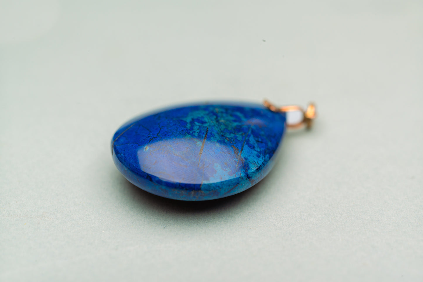 Gold lapis pendant