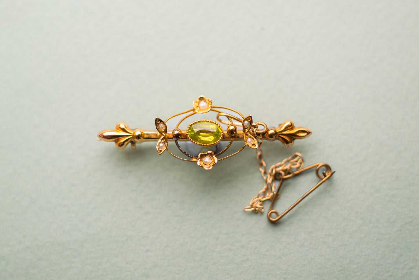 Edwardian Peridot brooch