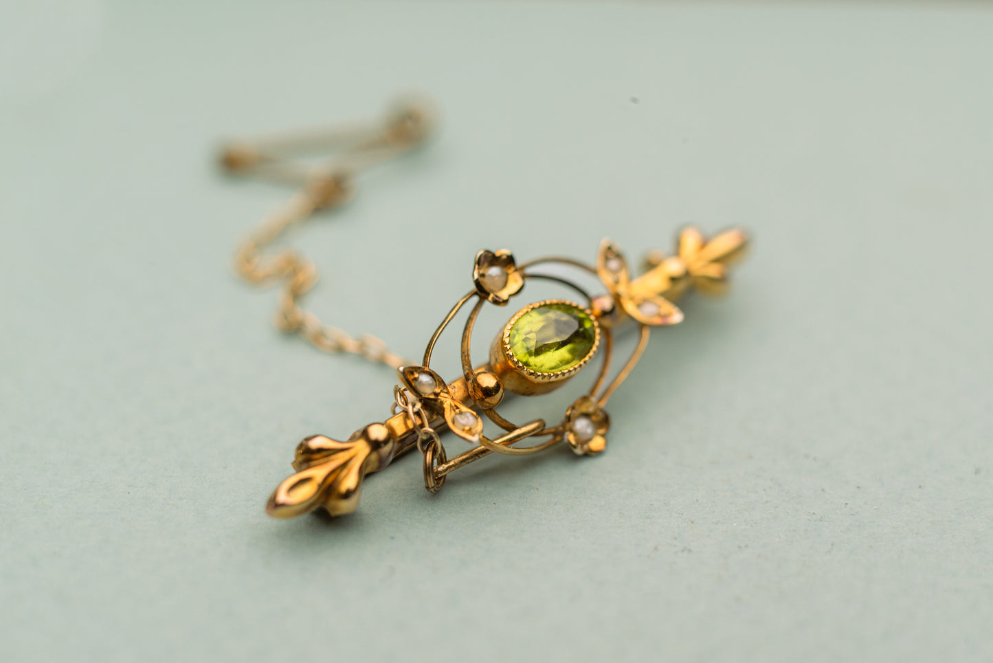 Edwardian Peridot brooch