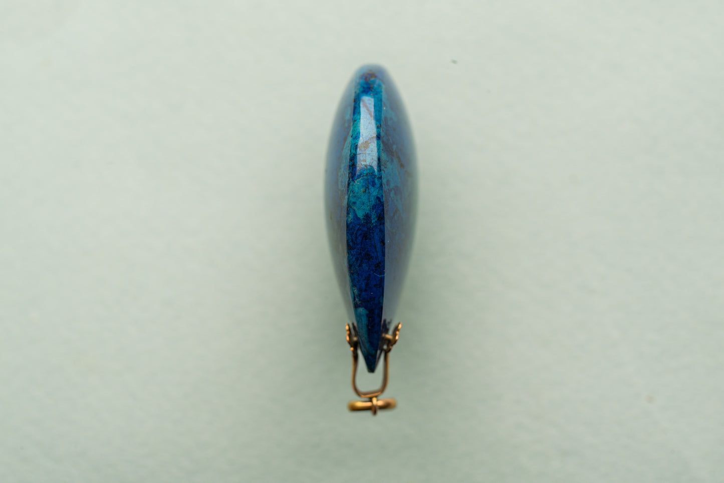 Gold lapis pendant