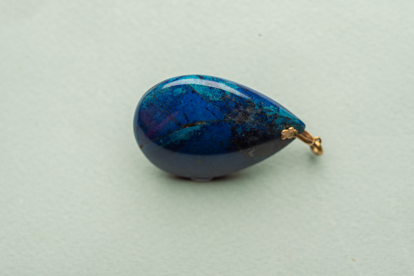 Gold lapis pendant