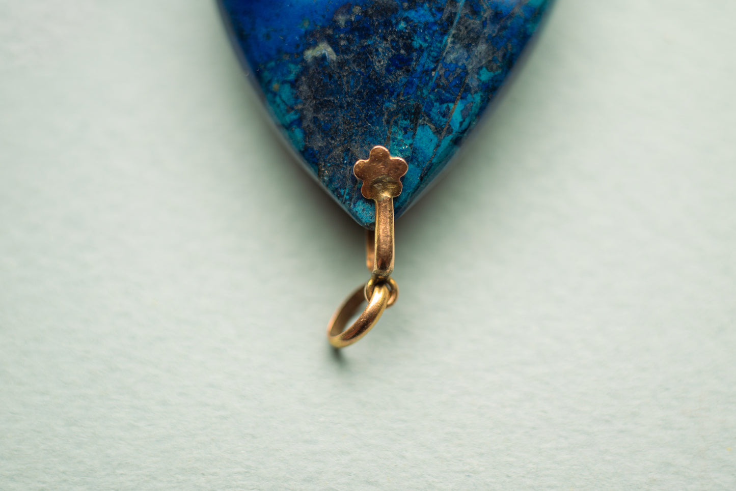 Gold lapis pendant