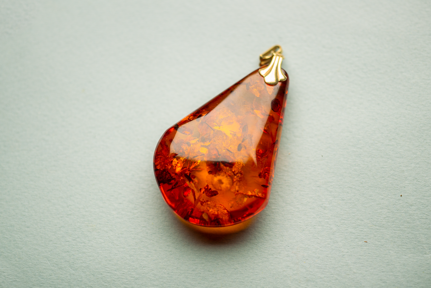 Dazzling large baltic amber pendant