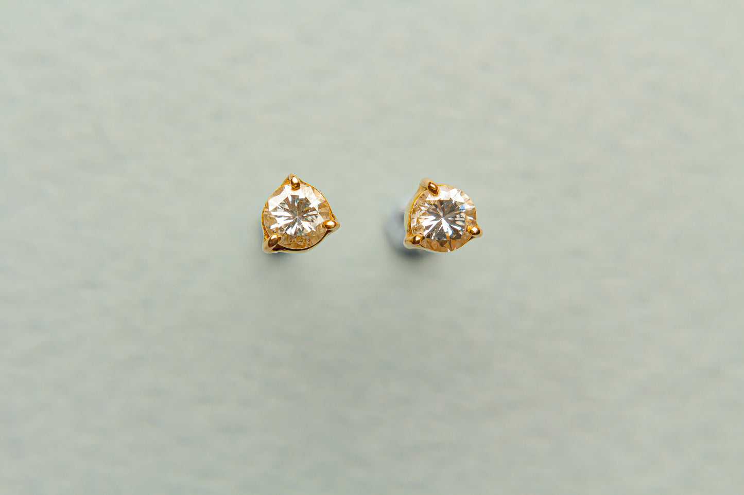 Diamond stud earrings