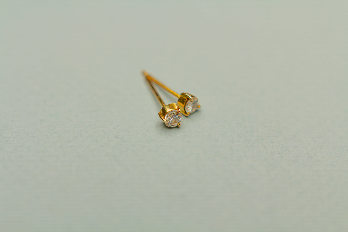 Diamond stud earrings