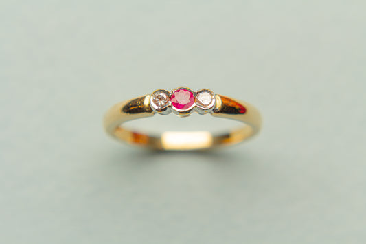 Ruby and diamond ring