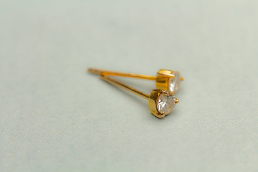 Diamond stud earrings